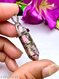 Rhodonite Pencil Pendant
